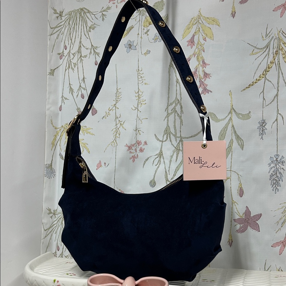 Mali and Lili by anthropology vegan suede  crescent in Royal blue bag